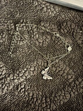 Silver Butterfly Pendant Bracelet - Women Jewelry